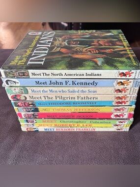 Ten Vintage Meet the Step-Up Books that were published by Random House